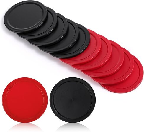 JJUNW 10PCS Mini Air Hockey Table Pucks, 2.5 in Air Hockey Puck Replacement, Durable Puck and Paddles Game Tables Accessories Compatible with Standard Pushers and Goals in Saudi Arabia