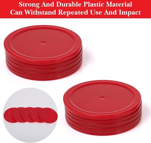 JJUNW 10PCS Mini Air Hockey Table Pucks, 2.5 in Air Hockey Puck Replacement, Durable Puck and Paddles Game Tables Accessories Compatible with Standard Pushers and Goals in Saudi Arabia