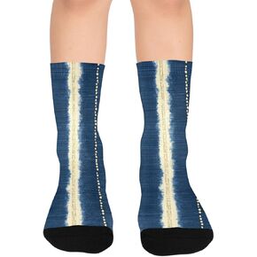 جوارب للمشي لمسافات طويلة باللون الأصفر والأزرق - جوارب شتوية سميكة دافئة للأولاد والبنات للأطفال الصغار للمدرسة، والارتداء اليومي والأنشطة الخارجية in Kuwait