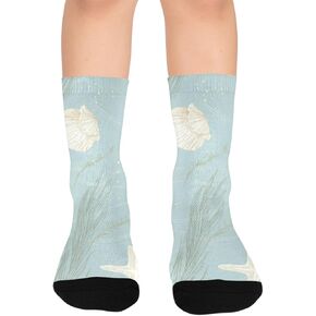 جوارب كوستال شيلز الصيفية باللون الأزرق للمشي لمسافات طويلة - جوارب شتوية حرارية سميكة دافئة للأولاد والبنات للمدرسة، والارتداء اليومي والأنشطة الخارجية in Kuwait