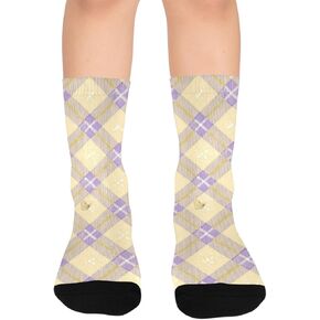 جوارب مشي لمسافات طويلة بقاعدة صفراء - جوارب شتوية حرارية سميكة دافئة للأولاد والبنات للمدرسة، والارتداء اليومي والأنشطة الخارجية in Kuwait