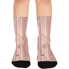 جوارب منقوشة للمشي لمسافات طويلة من Blush Roses - جوارب شتوية حرارية سميكة دافئة للأولاد والبنات للمدرسة، والارتداء اليومي والأنشطة الخارجية in Kuwait