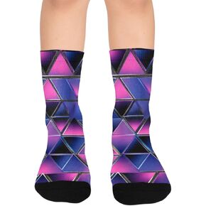 جوارب المشي لمسافات طويلة باللون الأرجواني من Electric Gem Vibe - جوارب شتوية حرارية سميكة دافئة للأولاد والبنات للمدرسة، والارتداء اليومي والأنشطة الخارجية in Kuwait