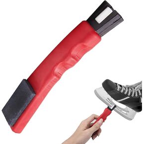 مبراة شفرات التزلج على الجليد، حجر مبراة حافة التزلج على الجليد مع حواف سوداء على الوجهين، أداة شحذ شفرات التزلج على الجليد السيراميكية المحمولة لزلاجات الهوكي in Kuwait