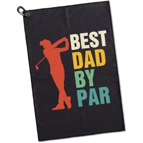 Time Spent with Dogs and Golf is Never Wasted Golfing Printed Microfiber Golf Towel, Golden Retriever Print Golfing Towel, Golfer Bags Accessories Gifts for Men Women Golfing Fan Family Friend in Kuwait