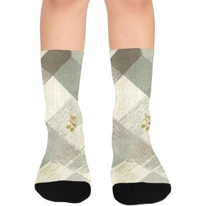 جوارب المشي لمسافات طويلة بطباعة منقوشة من Green Oak - جوارب شتوية حرارية سميكة دافئة للأولاد والبنات الصغار للمدرسة، والارتداء اليومي والأنشطة الخارجية in Kuwait