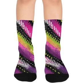 جوارب شيفرون آرت داكنة للمشي لمسافات طويلة - جوارب شتوية حرارية سميكة دافئة للأولاد والبنات الصغار للمدرسة، والارتداء اليومي والأنشطة الخارجية in Kuwait