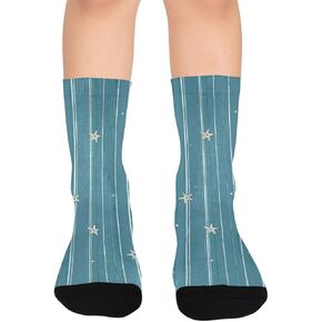 جوارب Galaxy Slant Motif Stars للمشي لمسافات طويلة - جوارب شتوية حرارية سميكة دافئة للأولاد والبنات للمدرسة، والارتداء اليومي والأنشطة الخارجية in Kuwait