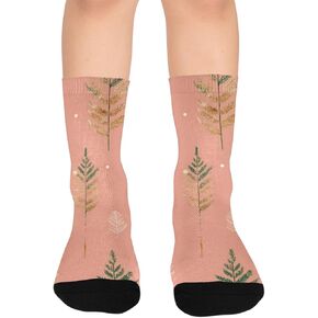 جوارب الخريف السرخس للمشي لمسافات طويلة - جوارب شتوية حرارية سميكة دافئة للأولاد والبنات الصغار للمدرسة، والارتداء اليومي والأنشطة الخارجية in Kuwait