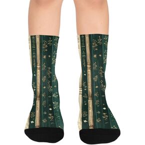 جوارب المشي لمسافات طويلة بطباعة التمرير من Green Wizard - جوارب شتوية حرارية سميكة دافئة للأولاد والبنات للمدرسة، والارتداء اليومي والأنشطة الخارجية in Kuwait