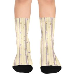 جوارب المشي لمسافات طويلة باللون الأرجواني الأنيق - جوارب شتوية حرارية سميكة دافئة للأولاد والبنات للمدرسة، والارتداء اليومي والأنشطة الخارجية in Kuwait