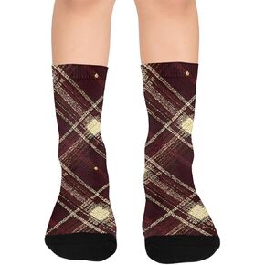 جوارب Luxe Vibe للتنزه سيرًا على الأقدام باللون العنابي - جوارب شتوية حرارية سميكة دافئة للأولاد والبنات للمدرسة، والارتداء اليومي والأنشطة الخارجية in Kuwait