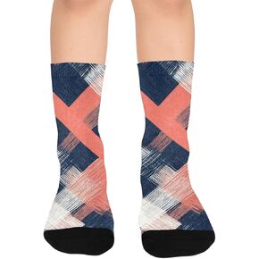 جوارب مشي باللون الوردي مخططة ناعمة - جوارب شتوية حرارية سميكة دافئة للأولاد والبنات الصغار للمدرسة، والارتداء اليومي والأنشطة الخارجية in Kuwait