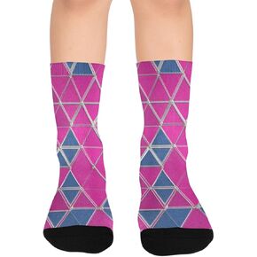 جوارب التنزه سيرًا على الأقدام باللون الوردي من Electric Gem Vibe - جوارب شتوية حرارية سميكة دافئة للأطفال الصغار للأولاد والبنات للمدرسة، والارتداء اليومي والأنشطة الخارجية in Kuwait