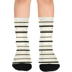 جوارب المشي لمسافات طويلة مخططة مذهبة - جوارب شتوية حرارية سميكة دافئة للأولاد والبنات الصغار للمدرسة، والارتداء اليومي والأنشطة الخارجية in Kuwait