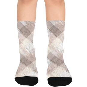 جوارب ناعمة محايدة منقوشة متوهجة للمشي لمسافات طويلة - جوارب شتوية حرارية سميكة دافئة للأولاد والبنات للمدرسة، والارتداء اليومي والأنشطة الخارجية in Kuwait