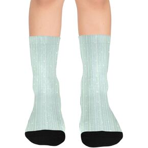 جوارب للتنزه سيرًا على الأقدام بطباعة مخططة بلون النعناع - جوارب شتوية حرارية سميكة دافئة للأطفال الصغار للأولاد والبنات للمدرسة، والارتداء اليومي والأنشطة الخارجية in Kuwait