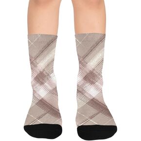 جوارب المشي لمسافات طويلة منقوشة متوهجة فنية محايدة - جوارب شتوية حرارية سميكة دافئة للأولاد والبنات للمدرسة، والارتداء اليومي والأنشطة الخارجية in Kuwait