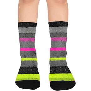 جوارب Cyber ​​Stripe Art للمشي لمسافات طويلة - جوارب شتوية حرارية سميكة دافئة للأطفال الصغار للأولاد والبنات للمدرسة، والارتداء اليومي والأنشطة الخارجية in Kuwait