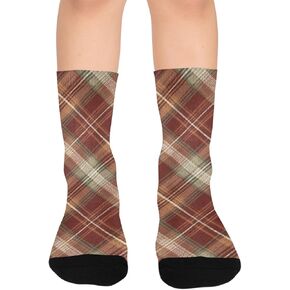 جوارب المشي لمسافات طويلة بطباعة منقوشة من Art الخريف - جوارب شتوية حرارية سميكة دافئة للأولاد والبنات للمدرسة، والارتداء اليومي والأنشطة الخارجية in Kuwait