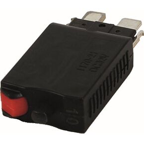 E-T-A Circuit Protection and Control 1170-21-10A, Circuit Breaker; Therm; Push; Cur-Rtg 10A; Plug-in; 1 Pole; Vol-Rtg 28VDC; Blade Snap in Kuwait