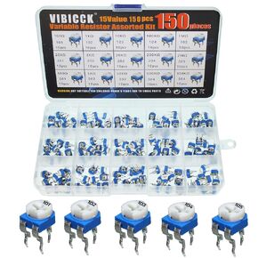 15 قيمة 150 قطعة مقاوم متغير 100 أوم-2 متر أوم مجموعة متنوعة من أدوات قياس الجهد المتغير المقاوم المتغير in Kuwait