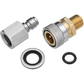Quick Release Coupler Fittings, 1/8 Inch BSP Charging Adapter Kit, Silver Brass, PCP Air Rifle Compatible, with O-Rings in Saudi Arabia