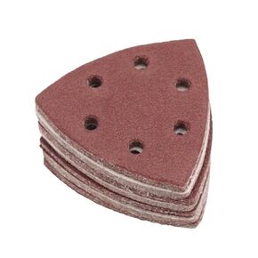 10 قطعة من صفائح الصنفرة 90*90 مللي متر 6 فتحات مثلثة من ورق الصنفرة حلقة خطافية قرص صنفرة كاشطة لصنفرة الخشب (180 حصباء) in Kuwait