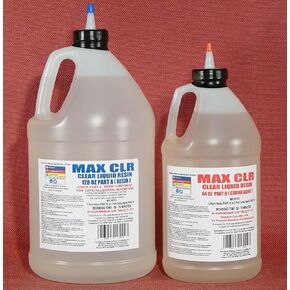 طقم راتنج MAX CLR A/B سعة 1.5 جالون - آمن للطعام 4 طلاء اتصال مباشر، شفاف كريستالي، مقاوم للبقع، طلاء سطح الطاولة والطاولة، راتنج صب - عرض تفاصيل المنتج أدناه in Kuwait