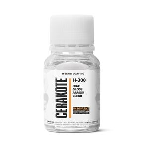CERAKOTE (Oven Cure) H-Series HIGH Gloss Armor Clear [ 4oz ] H-300T -Our Ceramic Technology Combines Performance with Color on All- Metals, Polymers + More - (Part B) Included in Kuwait