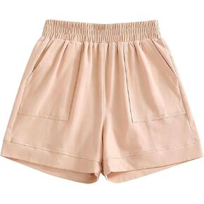 Girls Shorts Cute Summer Elastic Waist Baggy Casual SweatShorts with Pockets in Kuwait