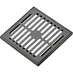 304 Stainless Steel Drainage Grates, Trench Drain Cover with Frame, Gutter Grate, Square Drain for Yard, Patio(Gray,25x25cm) in Kuwait
