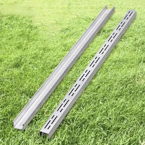 Slim Stainless Steel Floor Trench Drain for Driveways - Narrow Channel Drainage System, Linear Grate for Yard, Patio, Garage, Underground (7x3cm / 2.7x1.2in) in Kuwait
