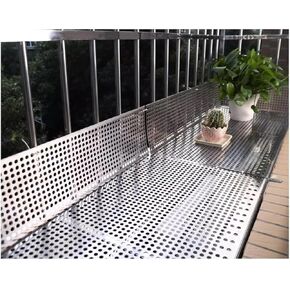 لوح مثقوب من الفولاذ المقاوم للصدأ 304 - شبكات شاشة زخرفية مضادة للسرقة للقطط لحماية الشرفة، لوحة شبكية صناعية (70 × 100 سم) in Kuwait