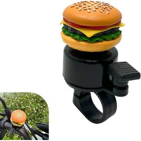 Bike Bell, Cute Hamburger Shaped Aluminum Alloy Bicycle Bell with Loud Crisp Clear Sound, Funny Decorative Cycling Accessory, Universal for Balance, Scooters, Bikes (Yellow) in Saudi Arabia