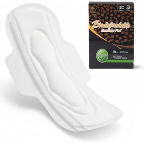 VM89 Biodegradable Sanitary Pads with Wings – Organic Cotton Pads for Women, Day Use, Organic Pad with 100% Cotton Topsheet, Period & Cotton Pad for Women – 280mm in Saudi Arabia