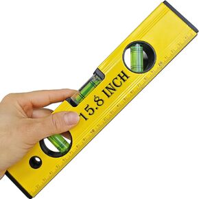 أداة مستوى طوربيد مغناطيسي 9 بوصة، مقاومة للصدمات مع قوارير فقاعات 45/90/180 درجة، إطار من سبائك الألومنيوم، أخدود على شكل حرف V ومسار مغناطيسي in Kuwait