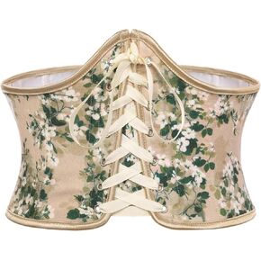 Scarlet Darkness Corset Belt for Women Renaissance Lace up Floral Wide Waist Belts in Kuwait