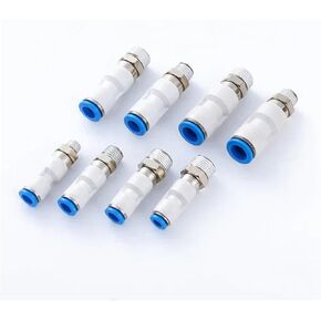Pneumatic Air Fitting 360° Rotary Connectors Swivel Joint High Speed Rotation 6/8/10/12mm MaleThread M5 1/4 1/2 Quick Coupling 1Pcs(10-03) in Saudi Arabia