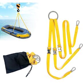 3 Leg Universal Dinghy-Lift Slings for Inflatable Boats Universal Heavy Duty Adjustable Davit Stainless Steel Hardware Nylon Webbing Dinghy Sling System，Load Capacity 1000 lb in Kuwait