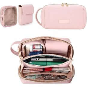 حقيبة سفر من YARWO لمستلزمات مرضى السكري، حقيبة تخزين معزولة لمرض السكري لمراقبة الجلوكوز، ومحاقن الأنسولين، وشرائط الاختبار، والمشارط، وحزم الثلج وغيرها من مجموعات مرضى السكري، وردة مغبرة (حقيبة فقط) in Kuwait