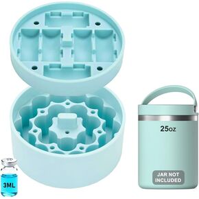 Silicon Vial Holder, Compatible with Hydrapeak Food Jar, Insert Peptide Storage for 3ml Vial (2 Tall+1 Short) in Kuwait