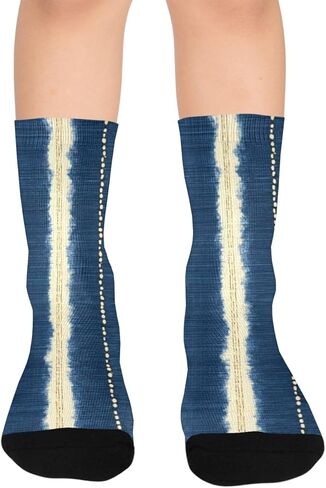 جوارب للمشي لمسافات طويلة باللون الأصفر والأزرق - جوارب شتوية سميكة دافئة للأولاد والبنات للأطفال الصغار للمدرسة، والارتداء اليومي والأنشطة الخارجية in Kuwait