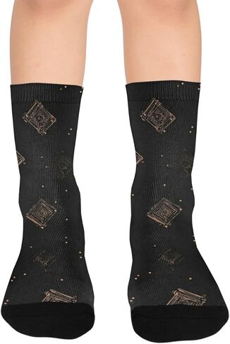 جوارب المشي لمسافات طويلة بطبعة كاميرا عتيقة - جوارب شتوية حرارية سميكة دافئة للأطفال الصغار للأولاد والبنات للمدرسة، والارتداء اليومي والأنشطة الخارجية in Kuwait