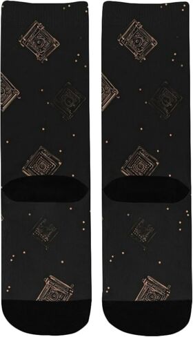 جوارب المشي لمسافات طويلة بطبعة كاميرا عتيقة - جوارب شتوية حرارية سميكة دافئة للأطفال الصغار للأولاد والبنات للمدرسة، والارتداء اليومي والأنشطة الخارجية in Kuwait