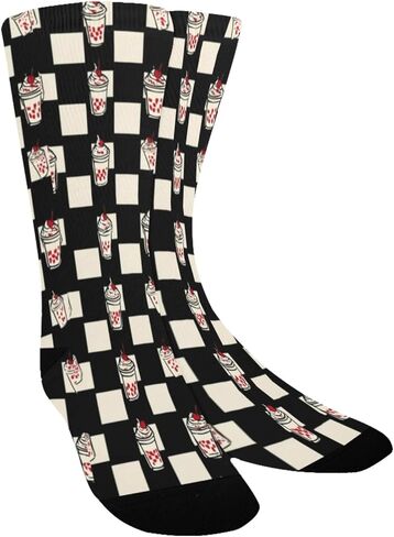 جوارب Vintage Diner Vibe للتنزه سيرًا على الأقدام - جوارب شتوية حرارية سميكة دافئة للأطفال الصغار للأولاد والبنات للمدرسة، والارتداء اليومي والأنشطة الخارجية in Kuwait