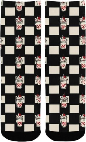 جوارب Vintage Diner Vibe للتنزه سيرًا على الأقدام - جوارب شتوية حرارية سميكة دافئة للأطفال الصغار للأولاد والبنات للمدرسة، والارتداء اليومي والأنشطة الخارجية in Kuwait