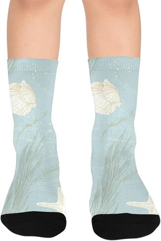 جوارب كوستال شيلز الصيفية باللون الأزرق للمشي لمسافات طويلة - جوارب شتوية حرارية سميكة دافئة للأولاد والبنات للمدرسة، والارتداء اليومي والأنشطة الخارجية in Kuwait