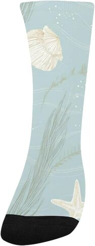 جوارب كوستال شيلز الصيفية باللون الأزرق للمشي لمسافات طويلة - جوارب شتوية حرارية سميكة دافئة للأولاد والبنات للمدرسة، والارتداء اليومي والأنشطة الخارجية in Kuwait