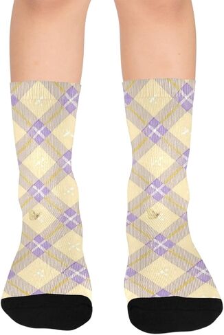 جوارب مشي لمسافات طويلة بقاعدة صفراء - جوارب شتوية حرارية سميكة دافئة للأولاد والبنات للمدرسة، والارتداء اليومي والأنشطة الخارجية in Kuwait